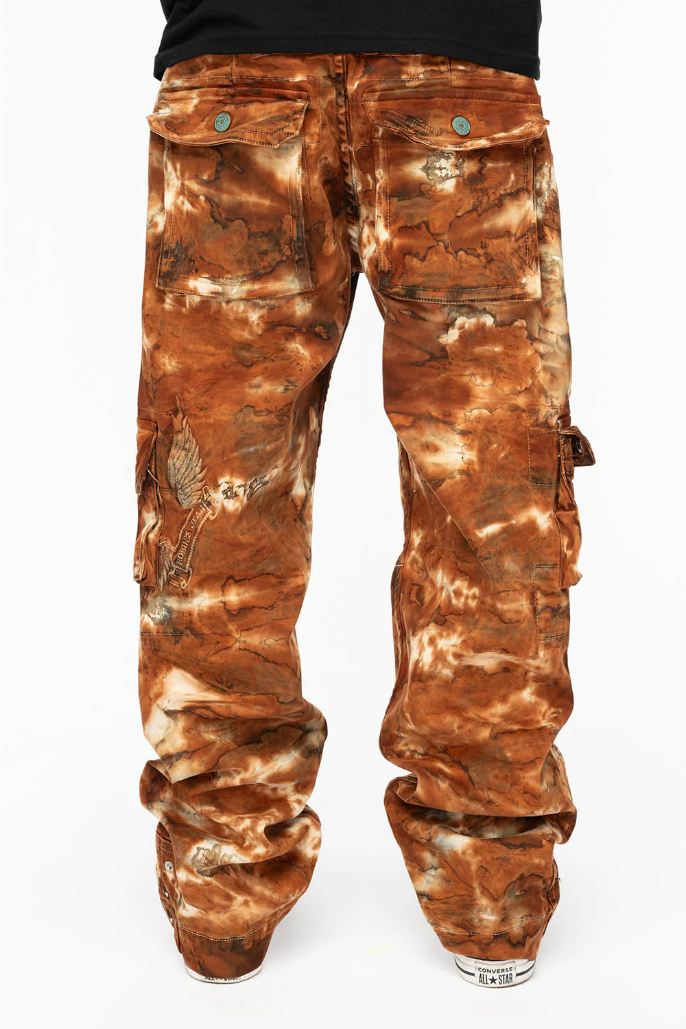 ORIGINAL ROBIN’S JEAN CALL OF DUTY CARGO PANTS IN TIE DYE MUD BROWN - Image 3