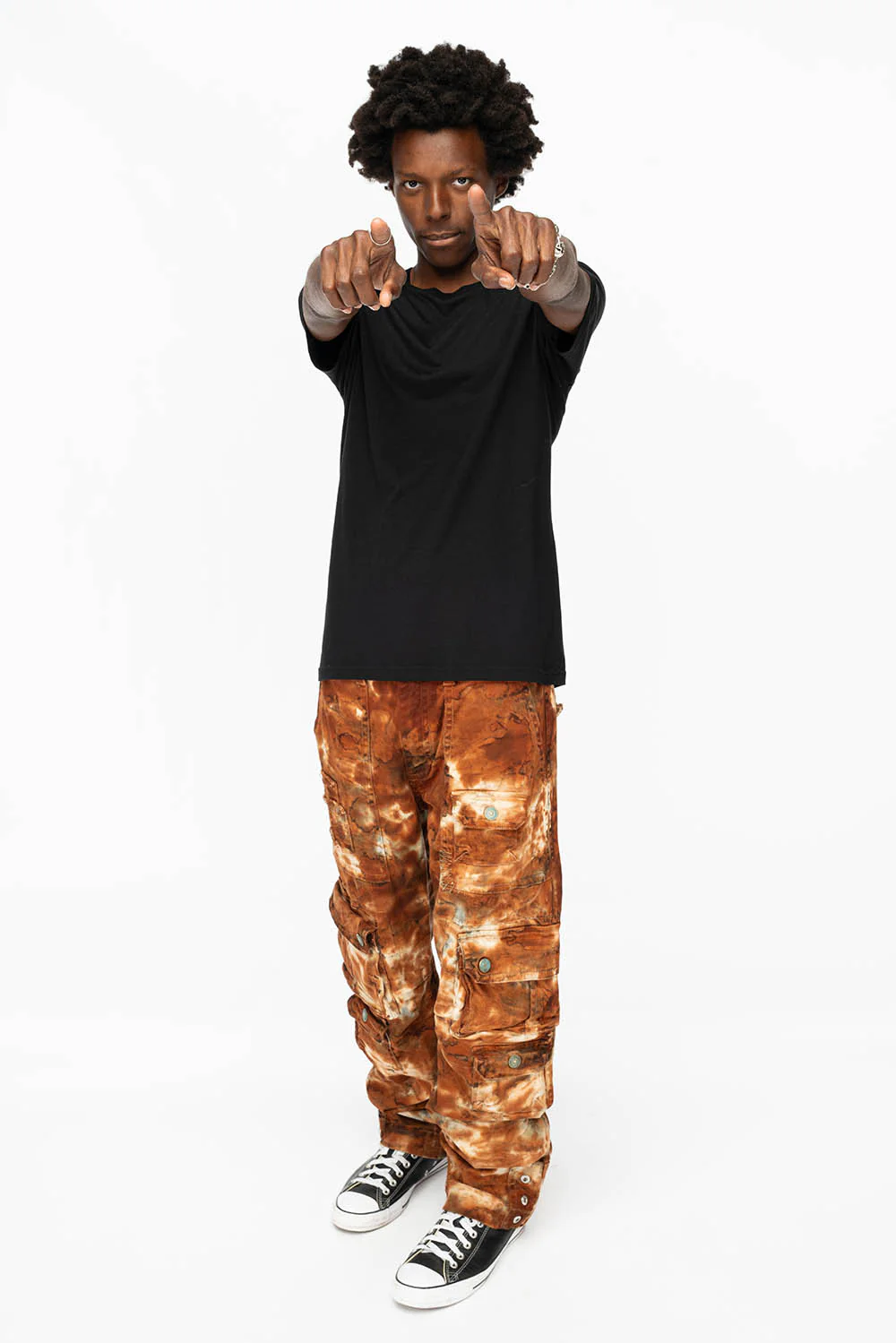 ORIGINAL ROBIN’S JEAN CALL OF DUTY CARGO PANTS IN TIE DYE MUD BROWN - Image 5