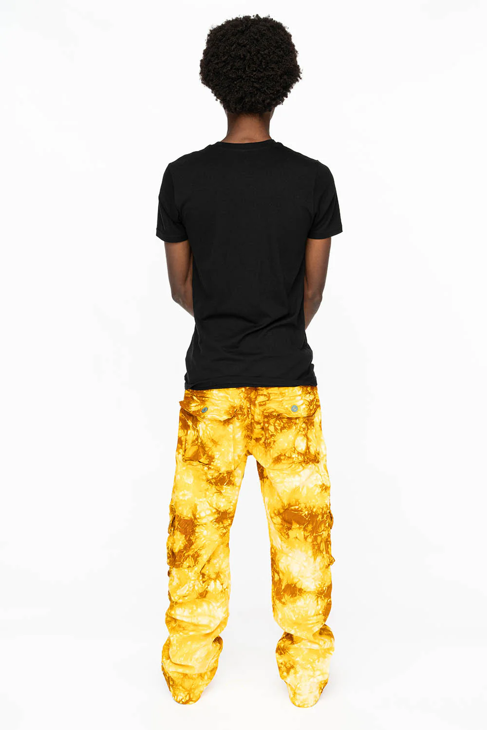 ORIGINAL ROBIN’S JEAN CALL OF DUTY CARGO PANTS IN TYE DYE TAN YELLOW - Image 6