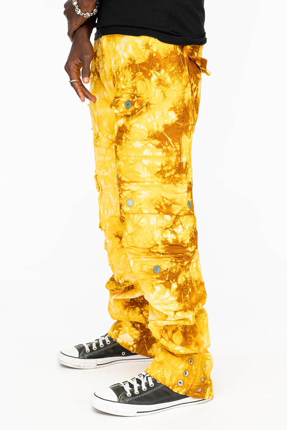 ORIGINAL ROBIN’S JEAN CALL OF DUTY CARGO PANTS IN TYE DYE TAN YELLOW - Image 8