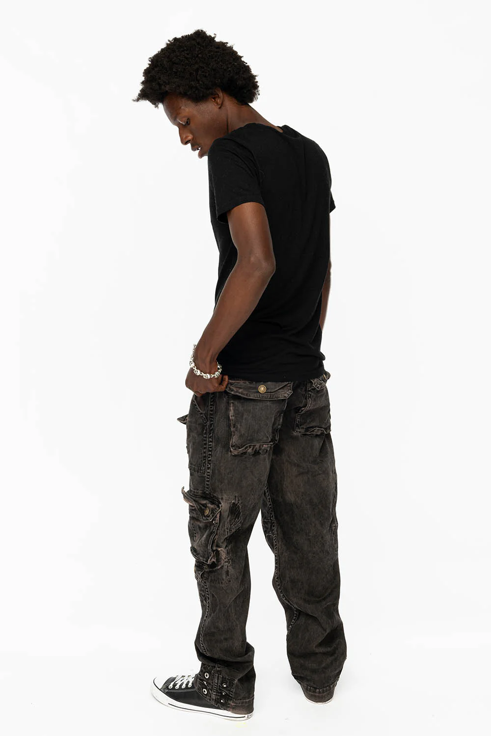ORIGINAL ROBIN’S JEAN CALL OF DUTY CARGO PANTS IN VINTAGE CHARCOAL WASH - Image 3