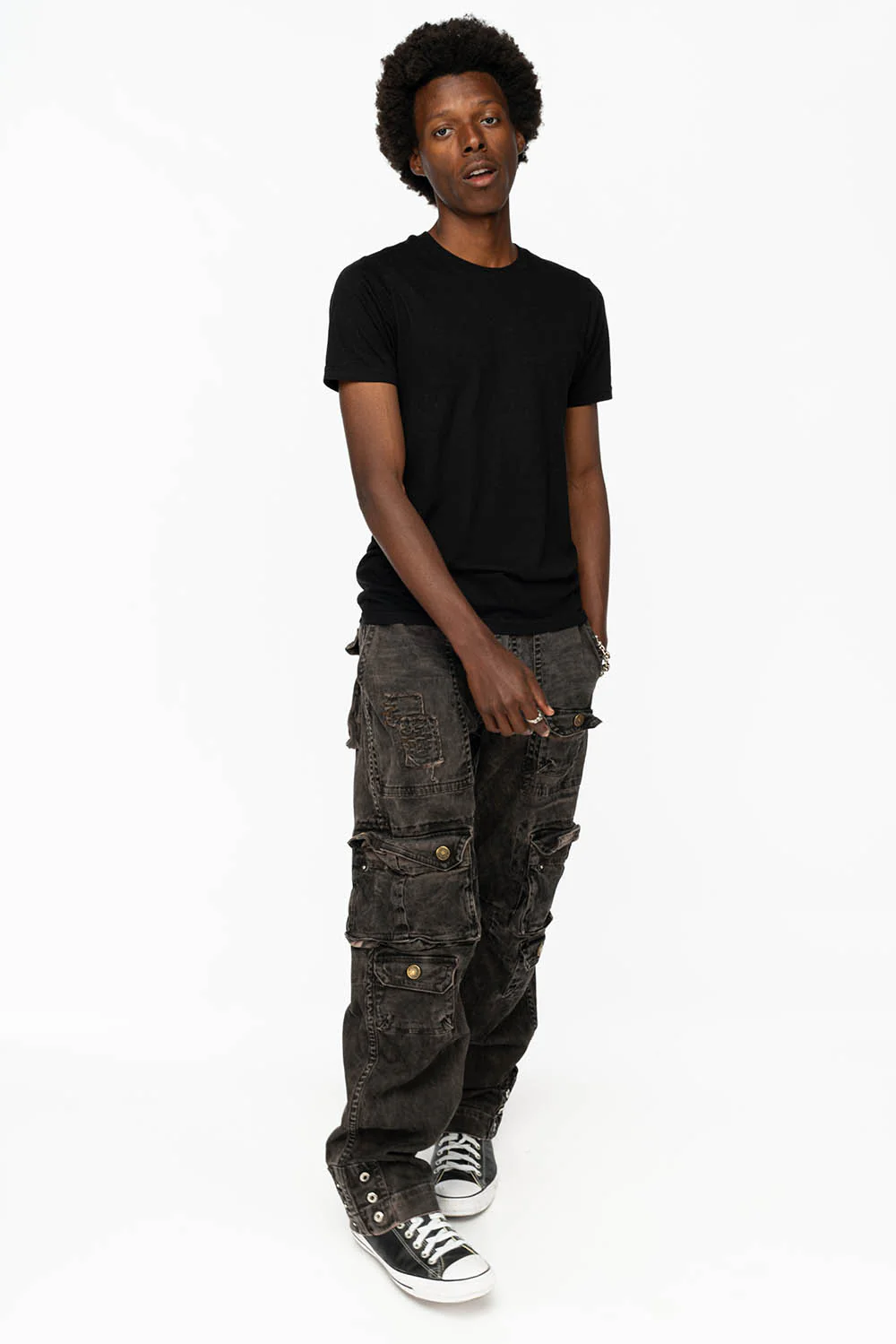 ORIGINAL ROBIN’S JEAN CALL OF DUTY CARGO PANTS IN VINTAGE CHARCOAL WASH - Image 5
