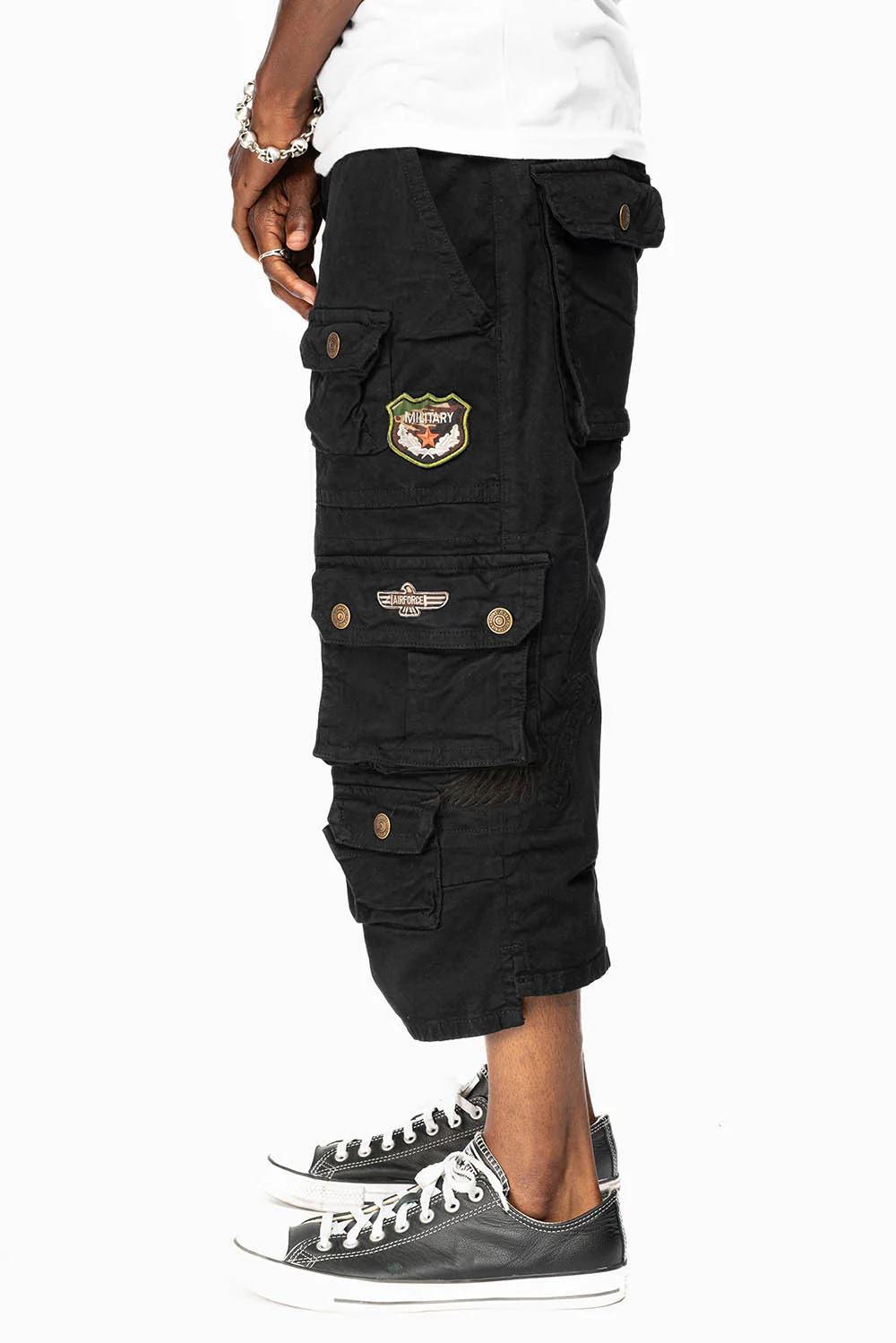 ORIGINAL ROBIN’S JEAN CALL OF DUTY CARGO SHORT IN PURE BLK - Image 3
