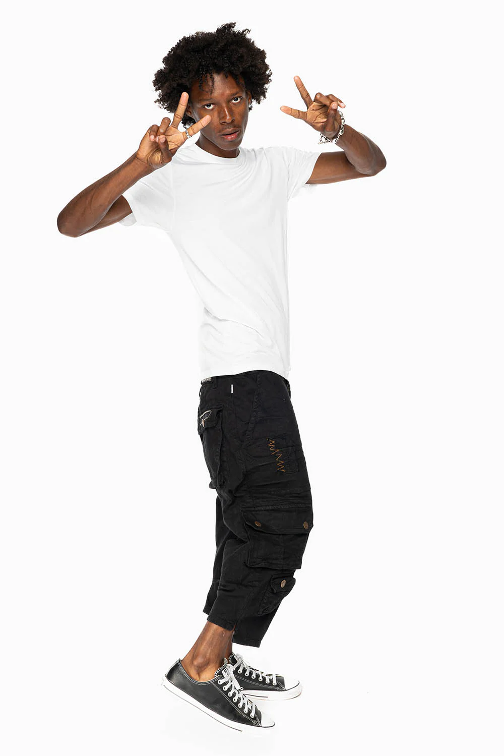 ORIGINAL ROBIN’S JEAN CALL OF DUTY CARGO SHORT IN PURE BLK - Image 7