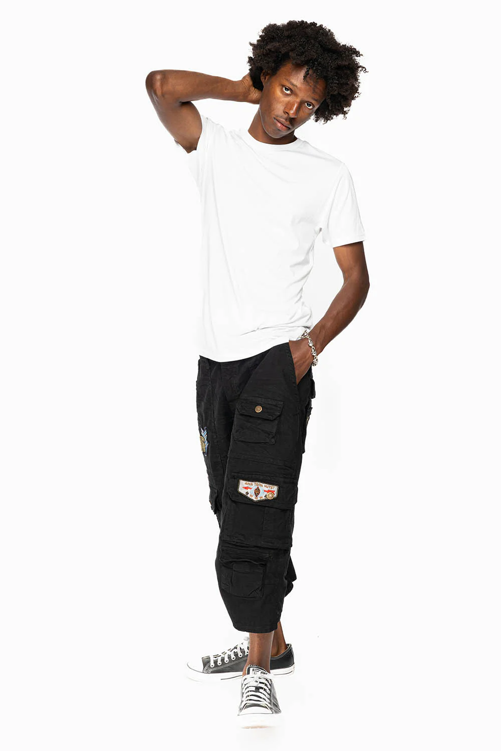 ORIGINAL ROBIN’S JEAN CALL OF DUTY CARGO SHORT IN PURE BLK WITH PATCH - Image 7