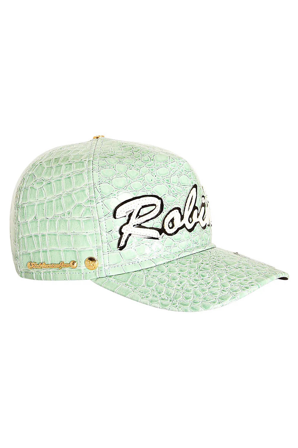 ROBIN'S JEAN SCRIPT CAP IN PATENT MINT CROC - Image 2