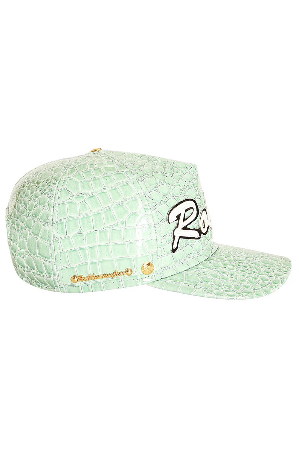 ROBIN'S JEAN SCRIPT CAP IN PATENT MINT CROC - Image 3
