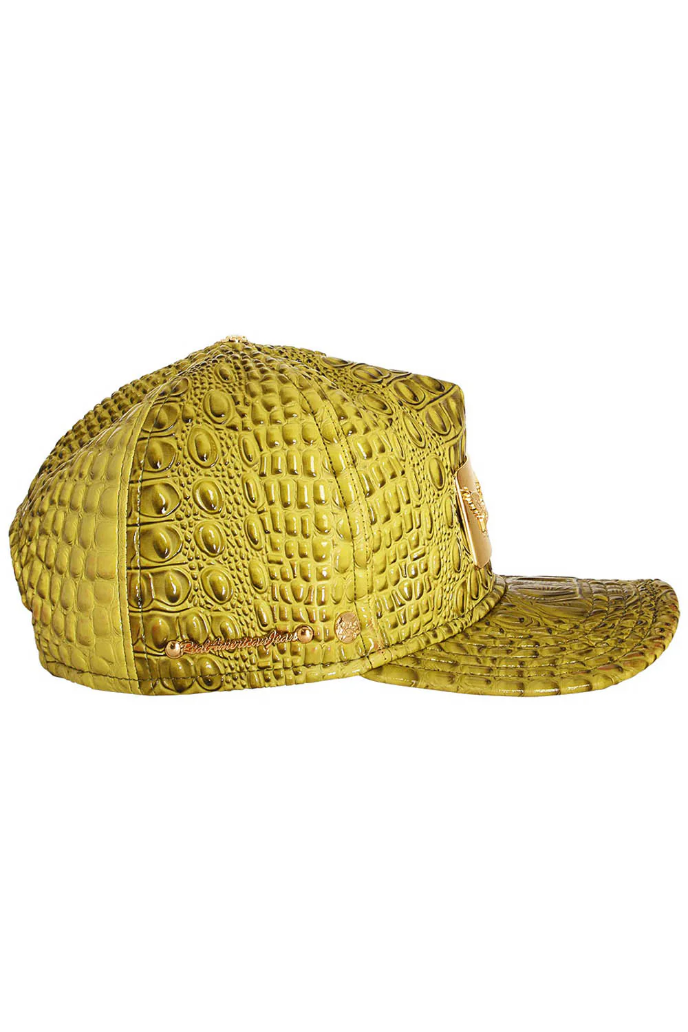 ROBIN'S GOLD TAG CAP IN GREEN CROC - Image 3