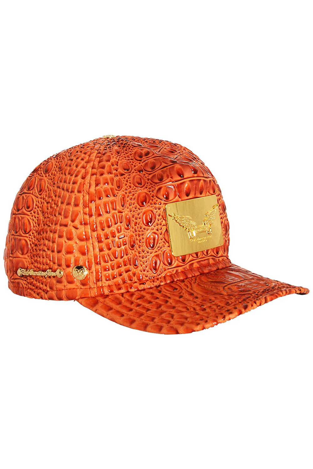 ROBIN'S GOLD TAG CAP IN ORANGE CROC - Image 2