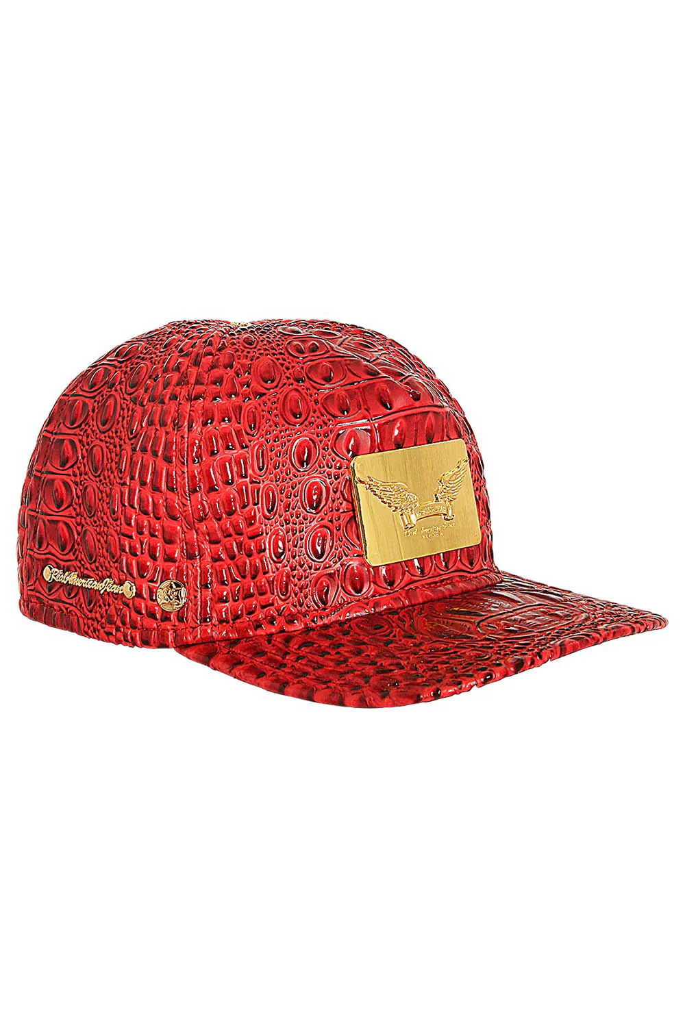 ROBIN'S GOLD TAG CAP IN RED CROC - Image 2