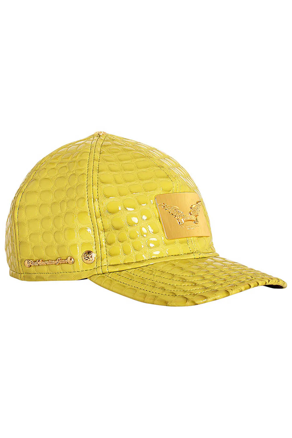 ROBIN'S GOLD TAG CAP IN LIME LIZARD - Image 2