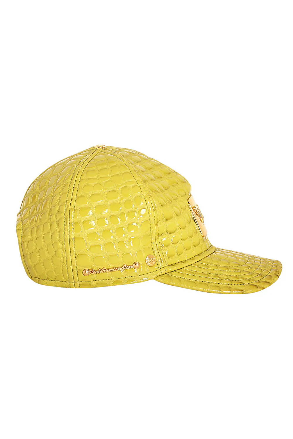 ROBIN'S GOLD TAG CAP IN LIME LIZARD - Image 3