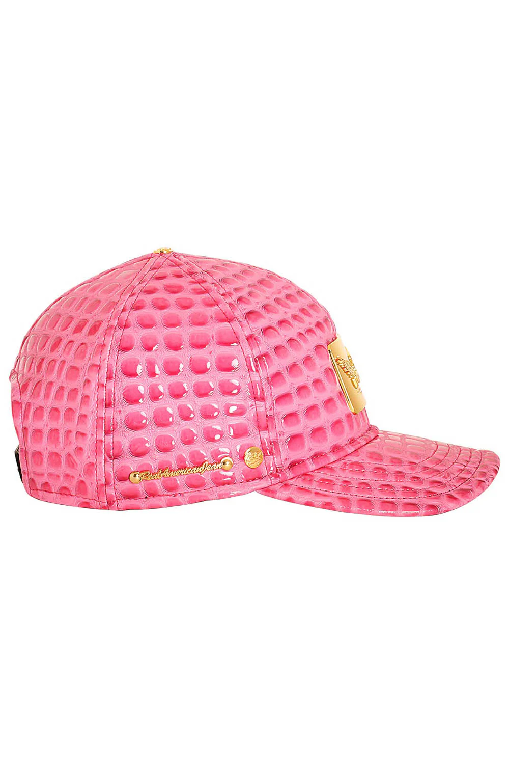 ROBIN'S GOLD TAG CAP IN PINK LIZARD - Image 3
