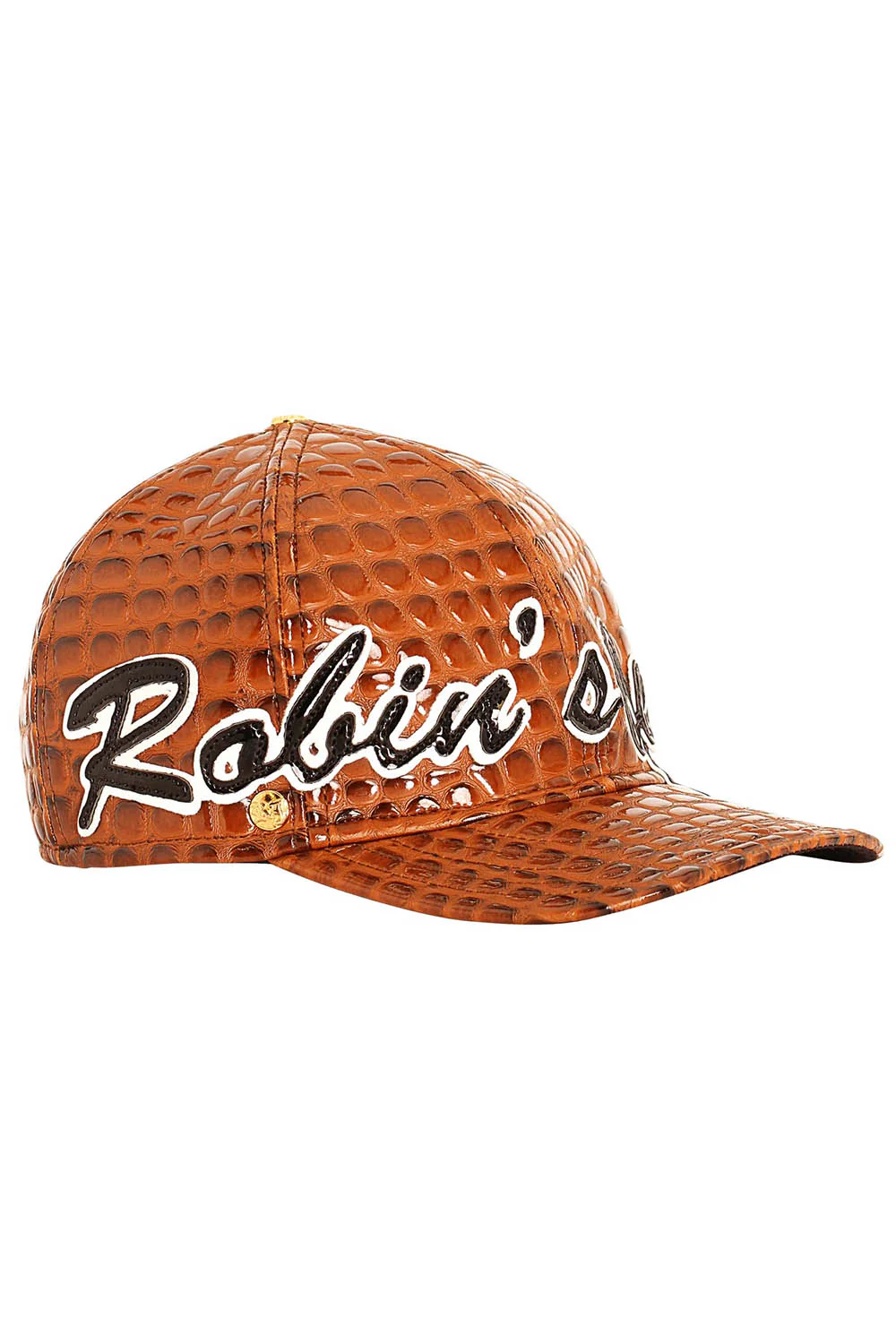 RJ SCRIPT CAP IN BROWN LIZARD - Image 2