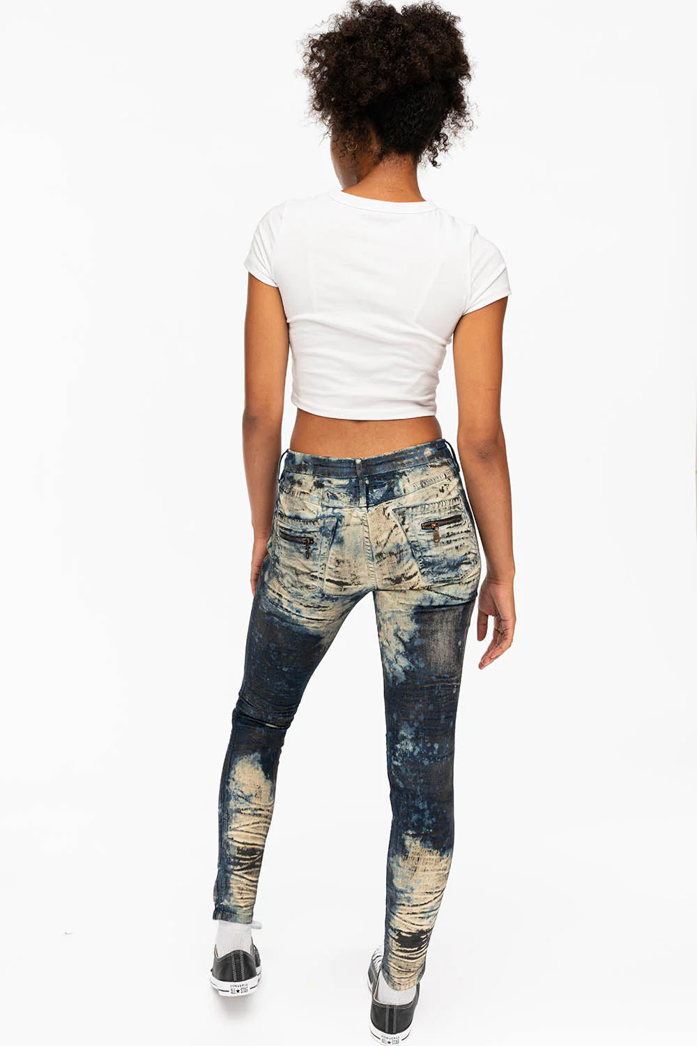 ROBIN'S BIKER WOMENS JEANS IN MONTREAL INDIGO - Image 5