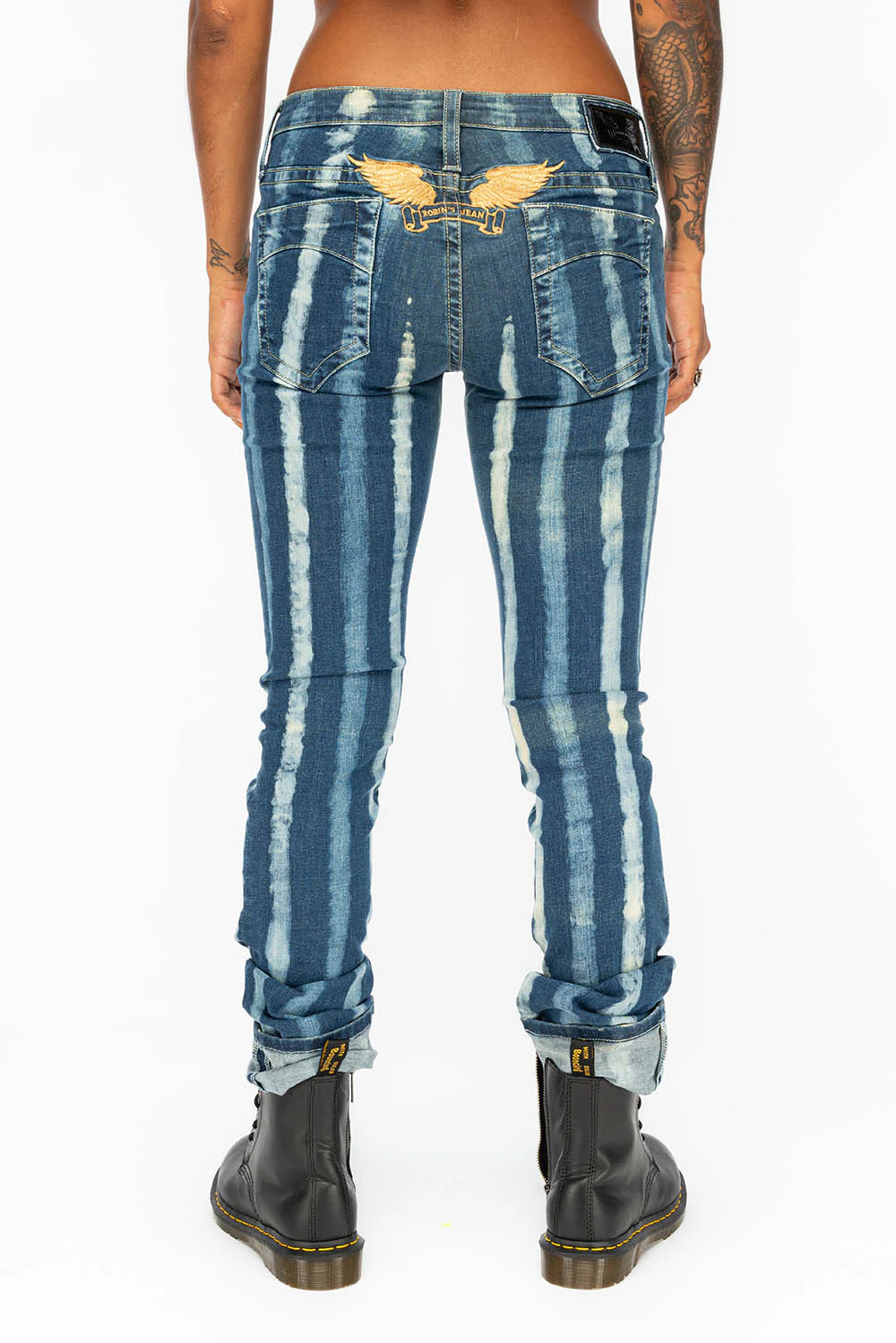 MARILYN LOW RISE WOMENS STRAIGHT LEG JEANS IN PRISONER WASH - Image 2