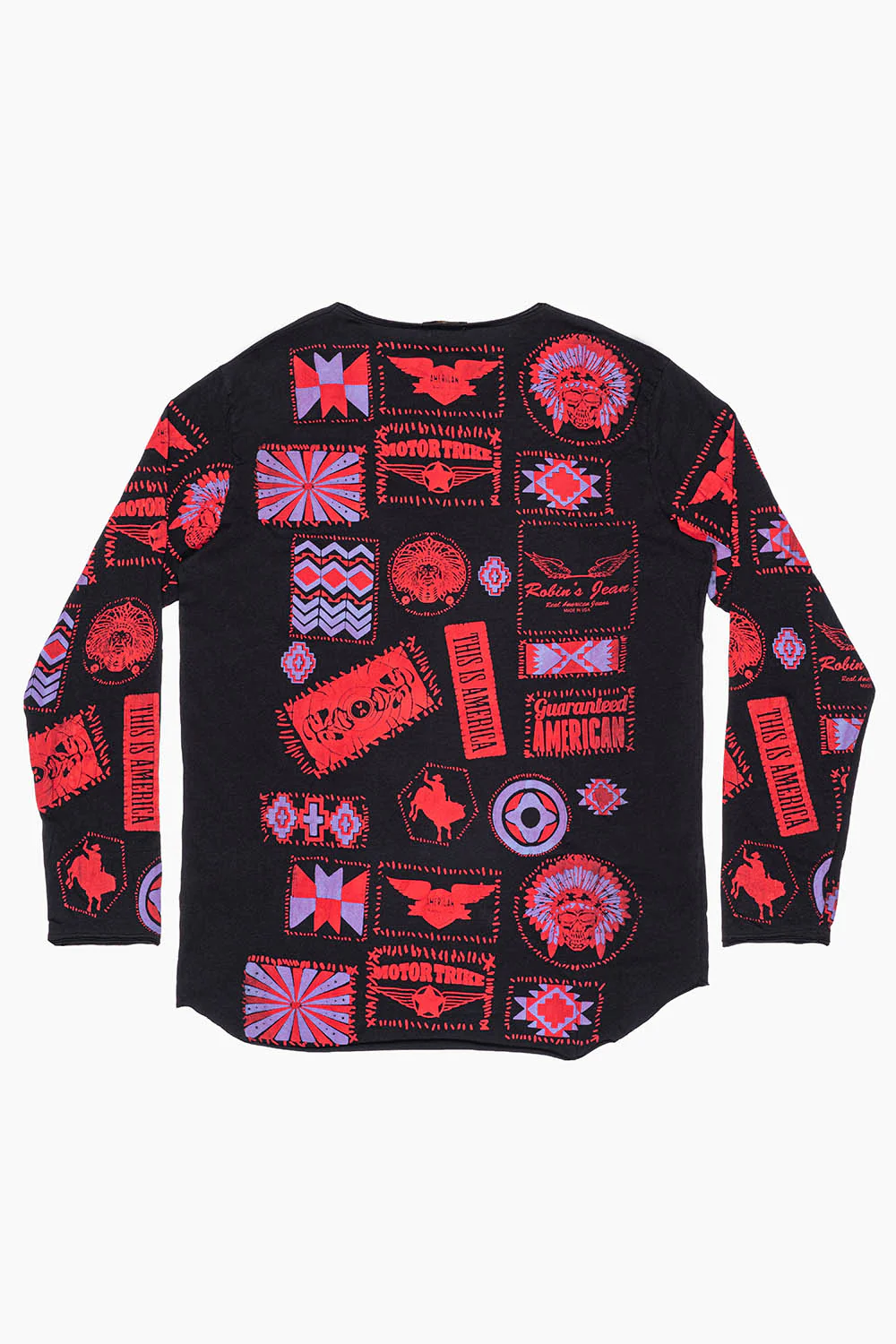 ROBIN’S LONG SLEEVE MOTORTRIKE TEE IN BLACK - Image 2