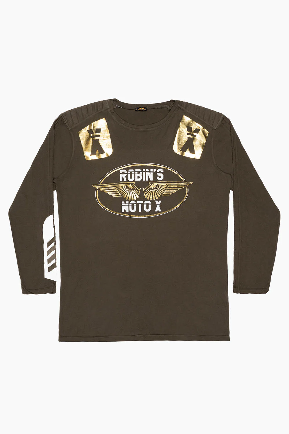 ROBIN’S MOTO X LONG SLEEVE TEE IN OLIVE