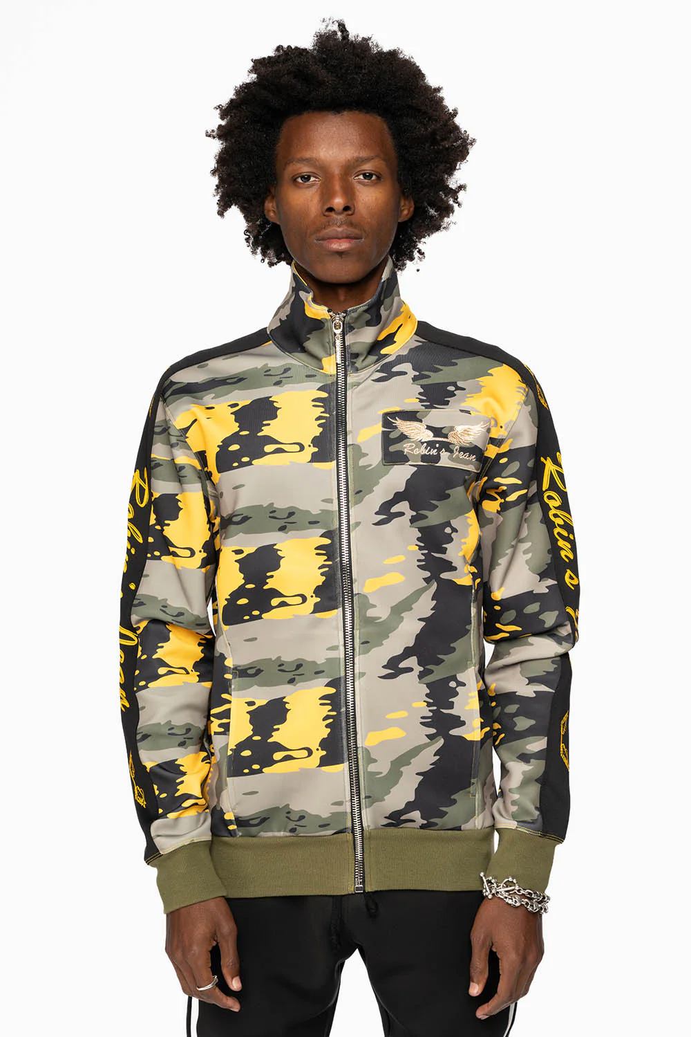ROBIN’S TEAM TRACK JACKET IN CAMO YELLOW - Image 6