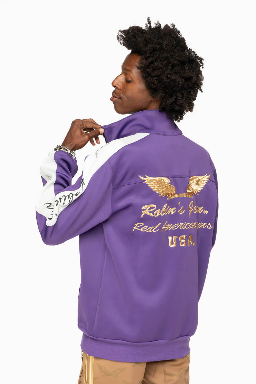ROBIN’S TEAM TRACK JACKET IN PURPLE - Image 2