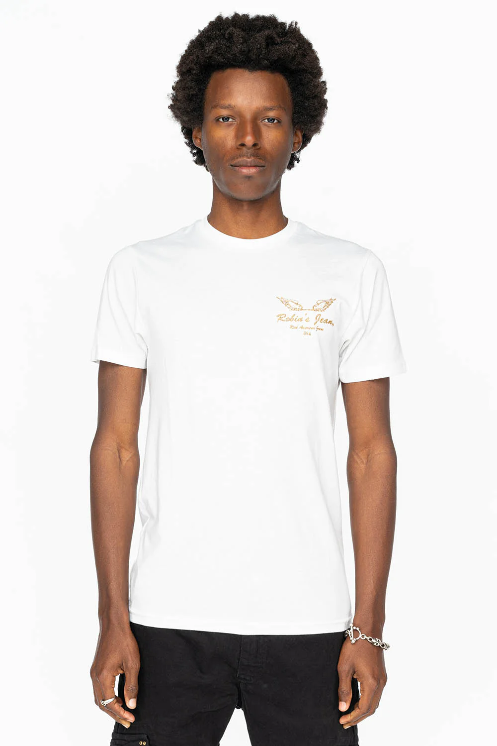 ROBIN WINGS TEE IN WHITE GOLD GLITTER - Image 2
