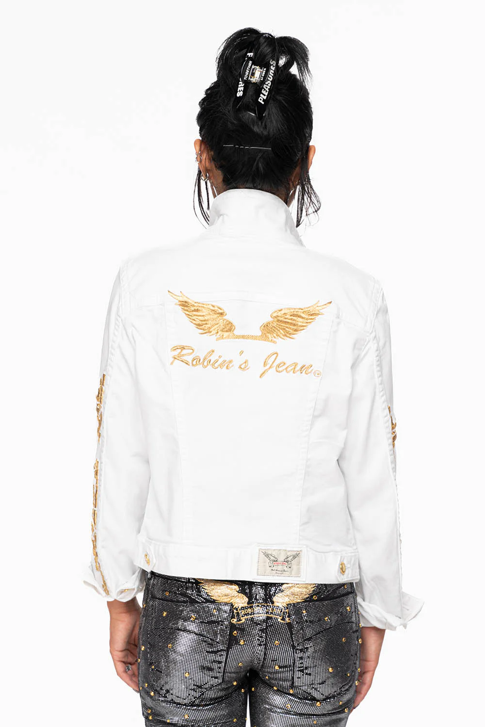 ROBIN'S JEAN DENIM JACKET IN CHAPA WHITE - Image 4
