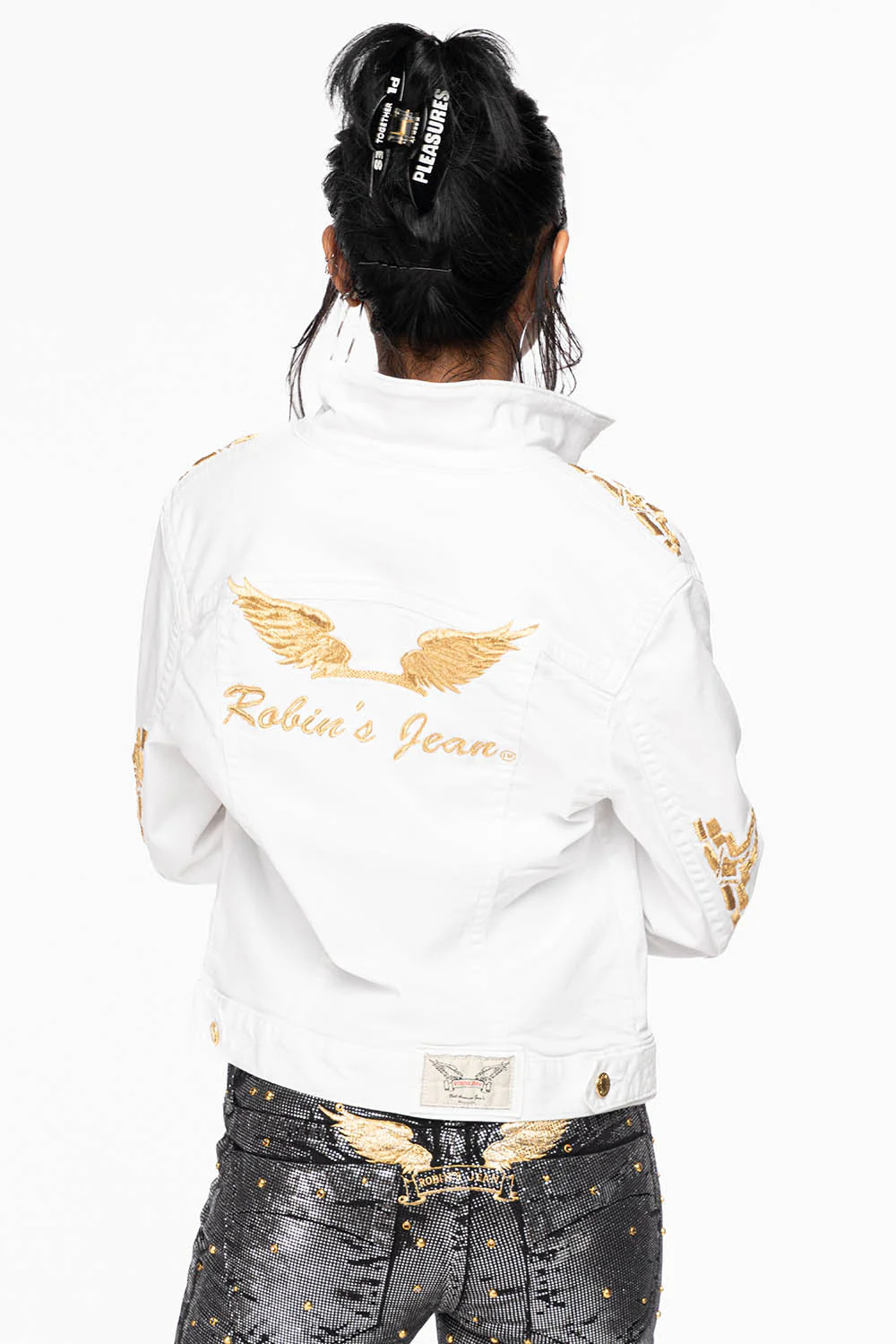 ROBIN'S JEAN DENIM JACKET IN CHAPA WHITE - Image 8