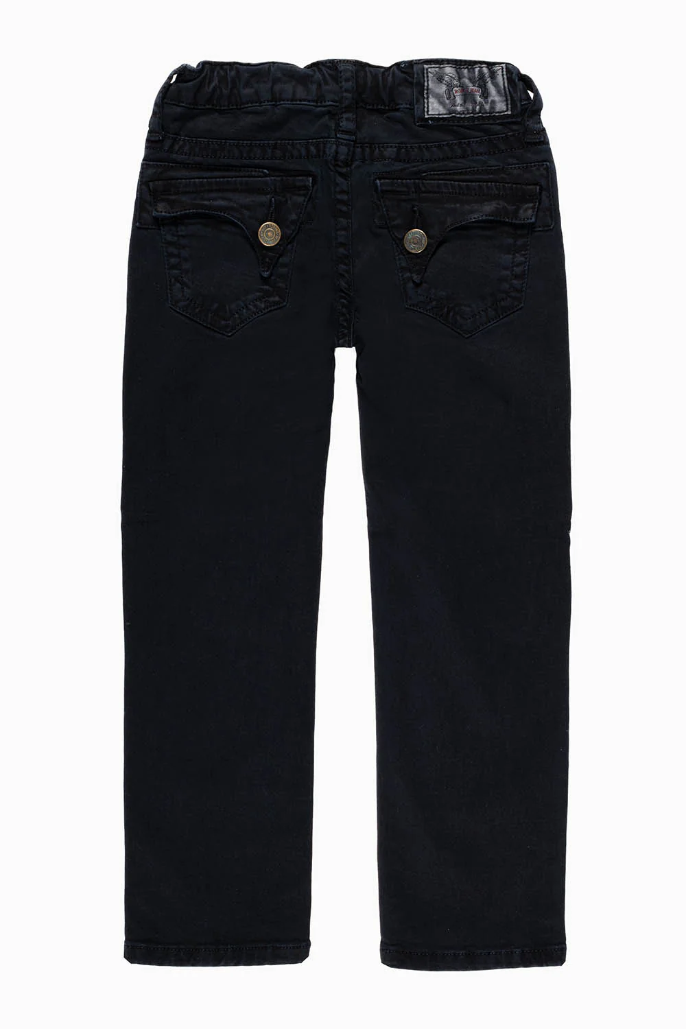 ROBINS KIDS LONG FLAP SLIM JEANS IN BLACK WITH COPPER GLITTER TUXIDO STRIPE - Image 2