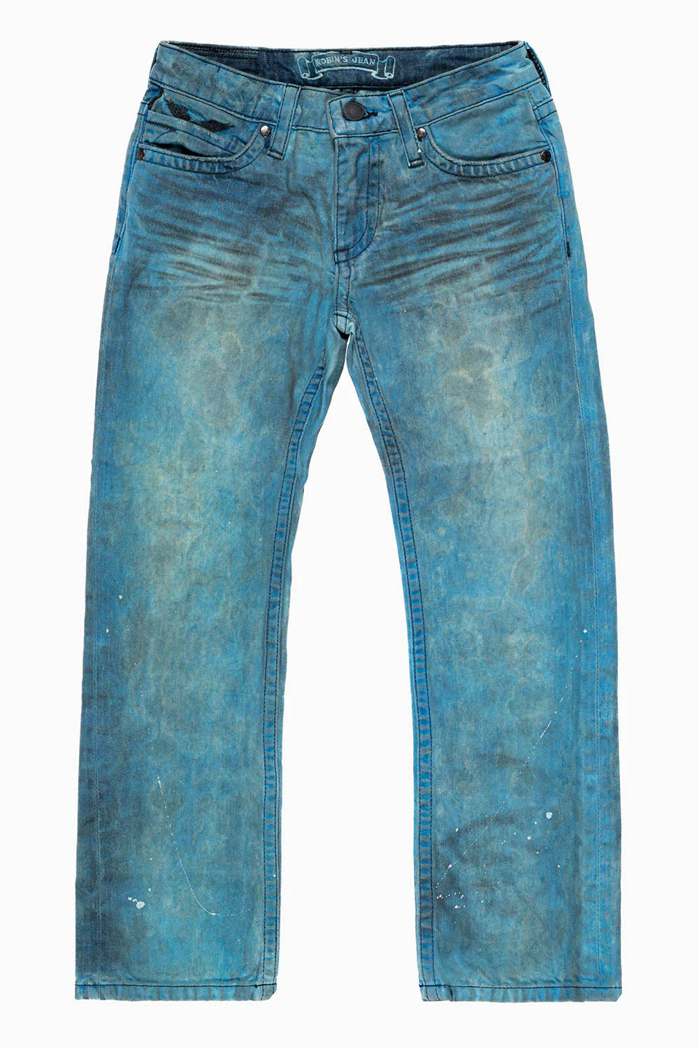 ROBINS KIDS LONG FLAP SLIM-STRAIGHT JEANS  IN AMSTERDAM WASH - Image 2