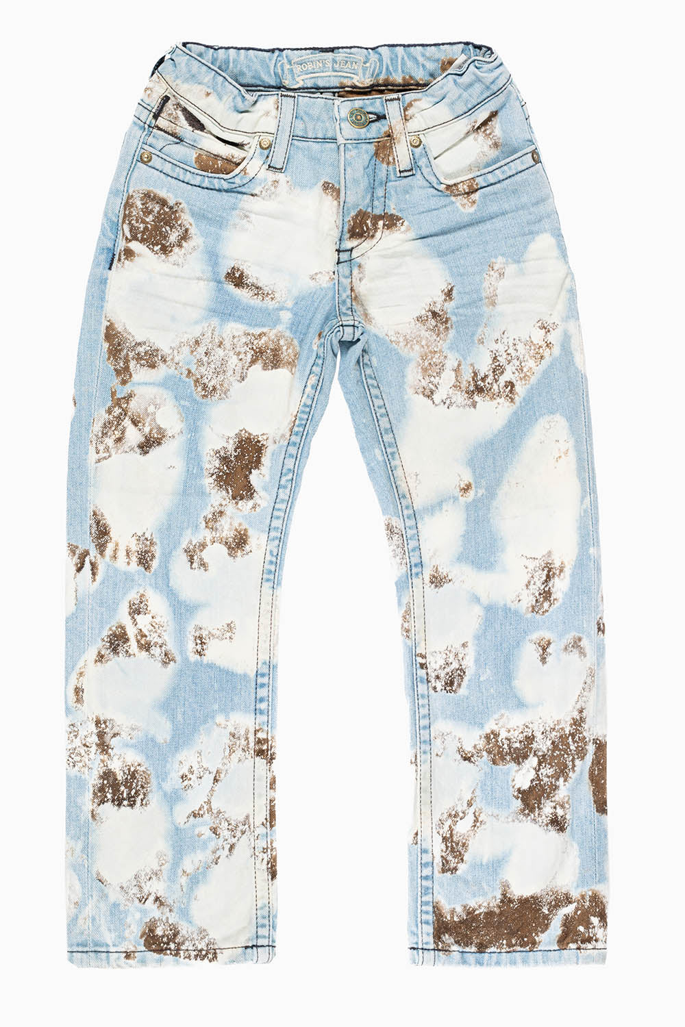 ROBINS KIDS LONG FLAP SLIM-STRAIGHT JEANS  IN MOON WASH - Image 2