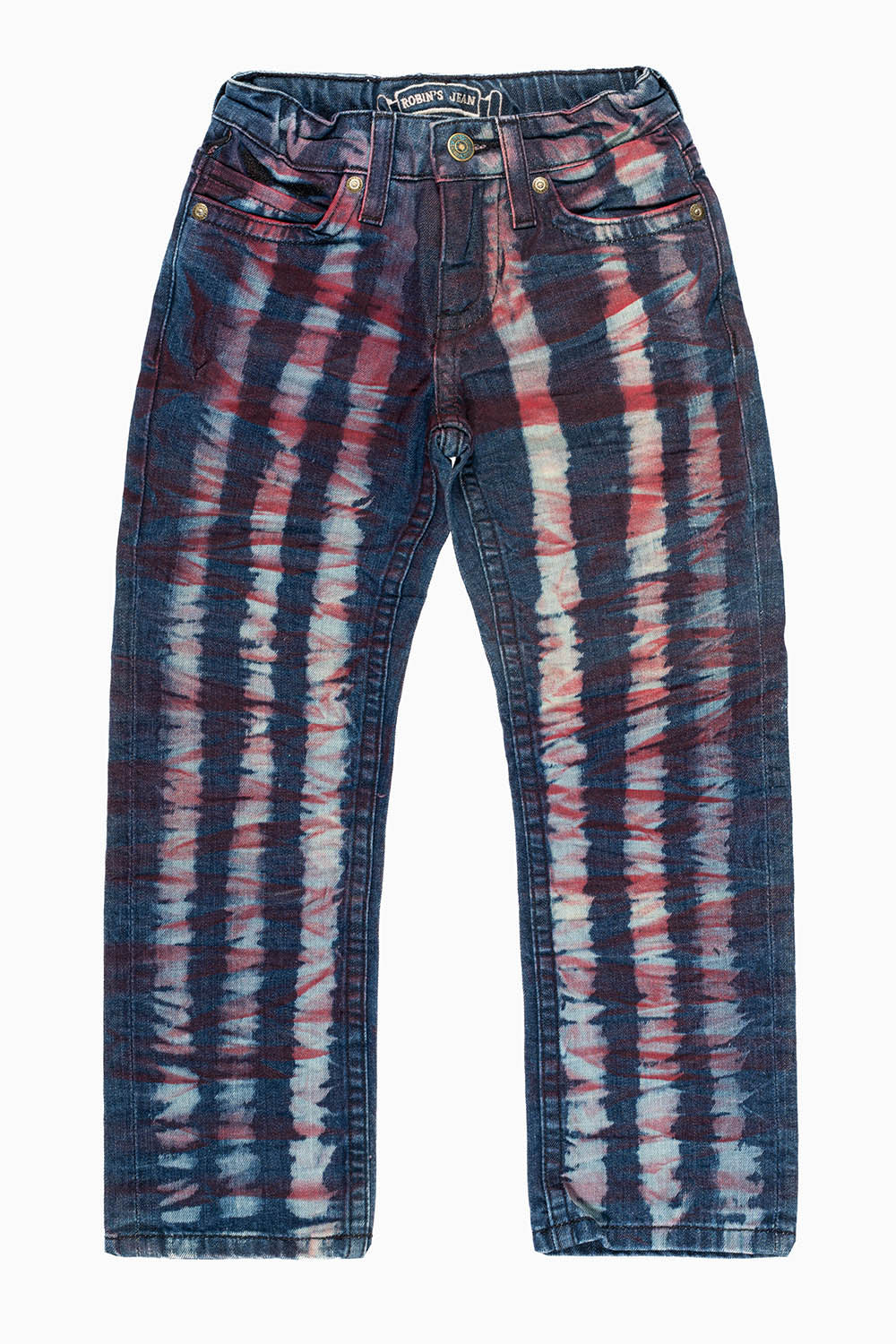 ROBINS KIDS LONG FLAP SLIM-STRAIGHT JEANS  IN PRISONER RED WASH - Image 2