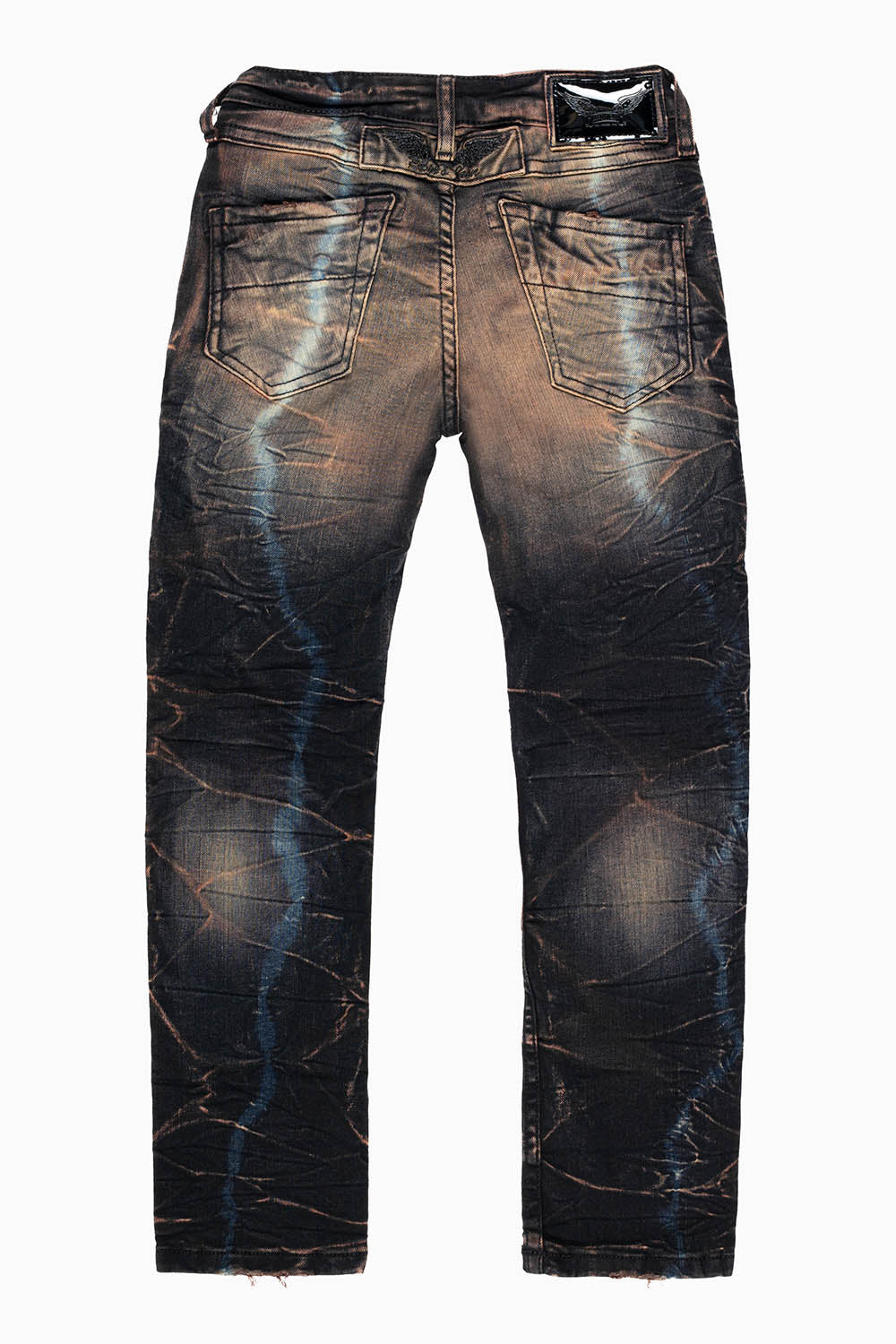 ROBINS KIDS MOTO-BIKER JEANS IN 4D OXIDO BROKEN REPAIRED WASH - Image 2