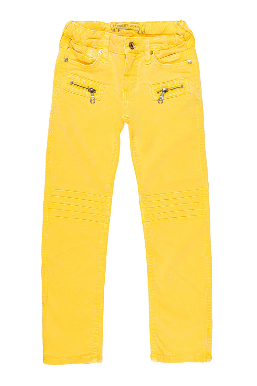 ROBINS KIDS MOTO-BIKER JEANS IN YELLOW WASH