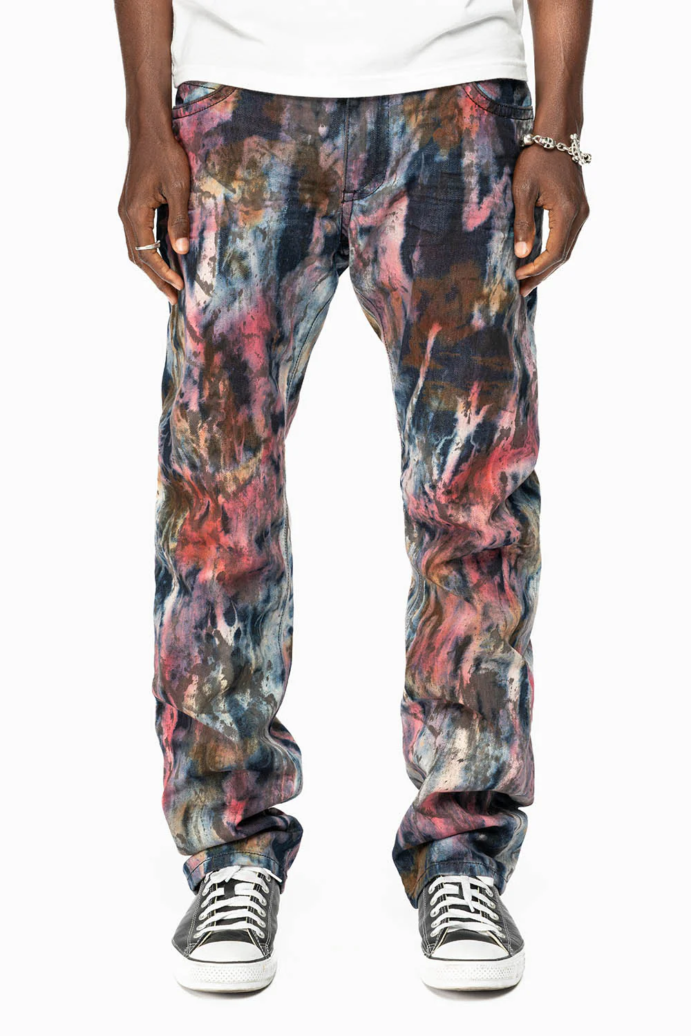 ROBIN'S JEANS IN BABA RED WASH WITH TANZANITE CRYSTALS - Image 4