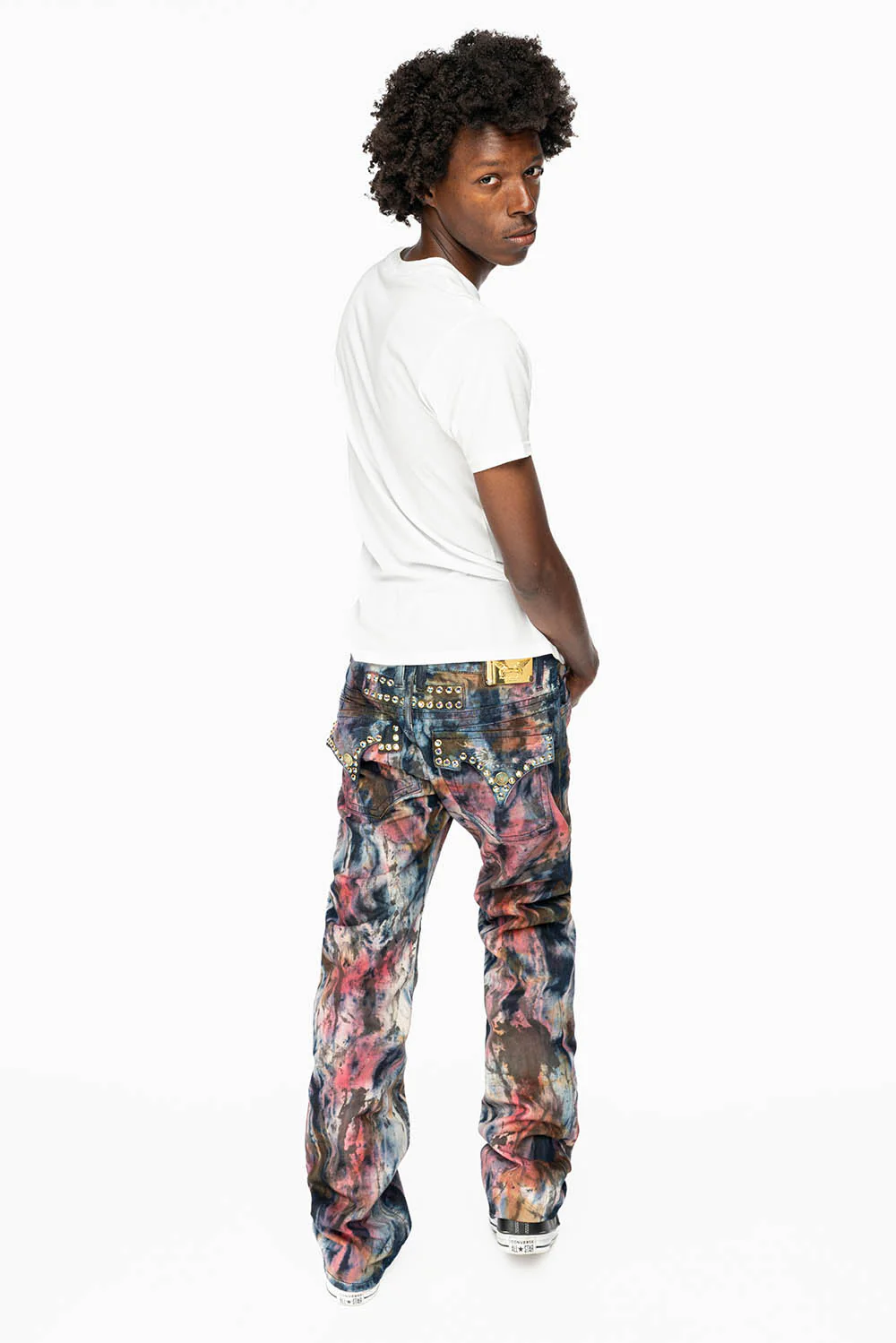 ROBIN'S JEANS IN BABA RED WASH WITH TANZANITE CRYSTALS - Image 6