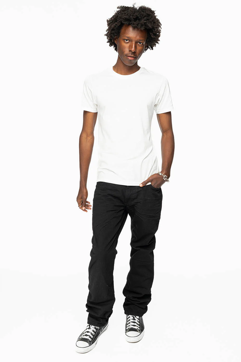 ROBIN'S JEANS IN BLACK WASH WITH BLACK DIAMOND CRYSTALS - Image 6