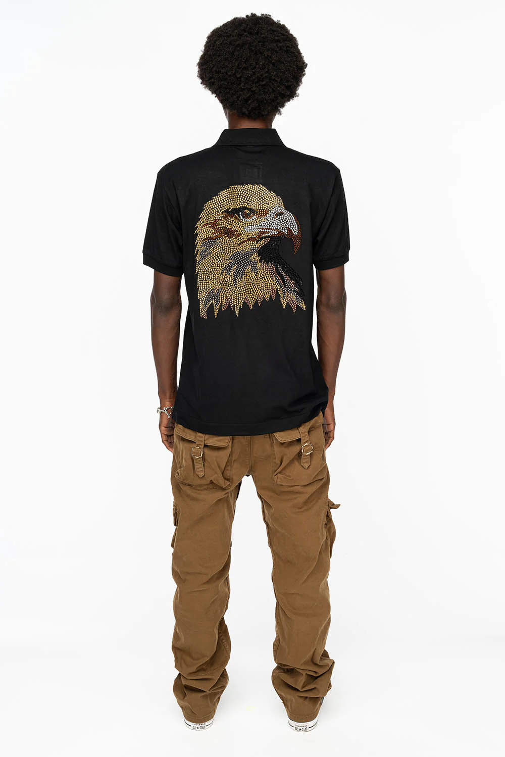 ROBINS NEW MILITARY STYLE CARGO PANTS IN KANGAROU COLOR WASH - Image 3