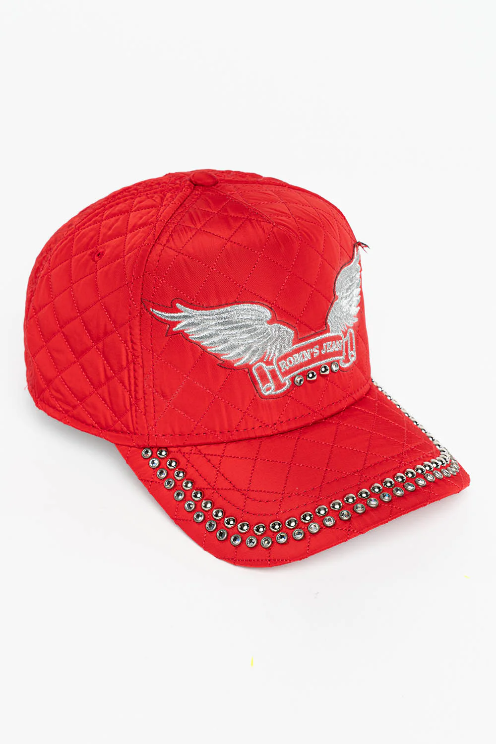 ROBINS QUILTED CAP IN RED WITH EMBALISHMENT - Image 2