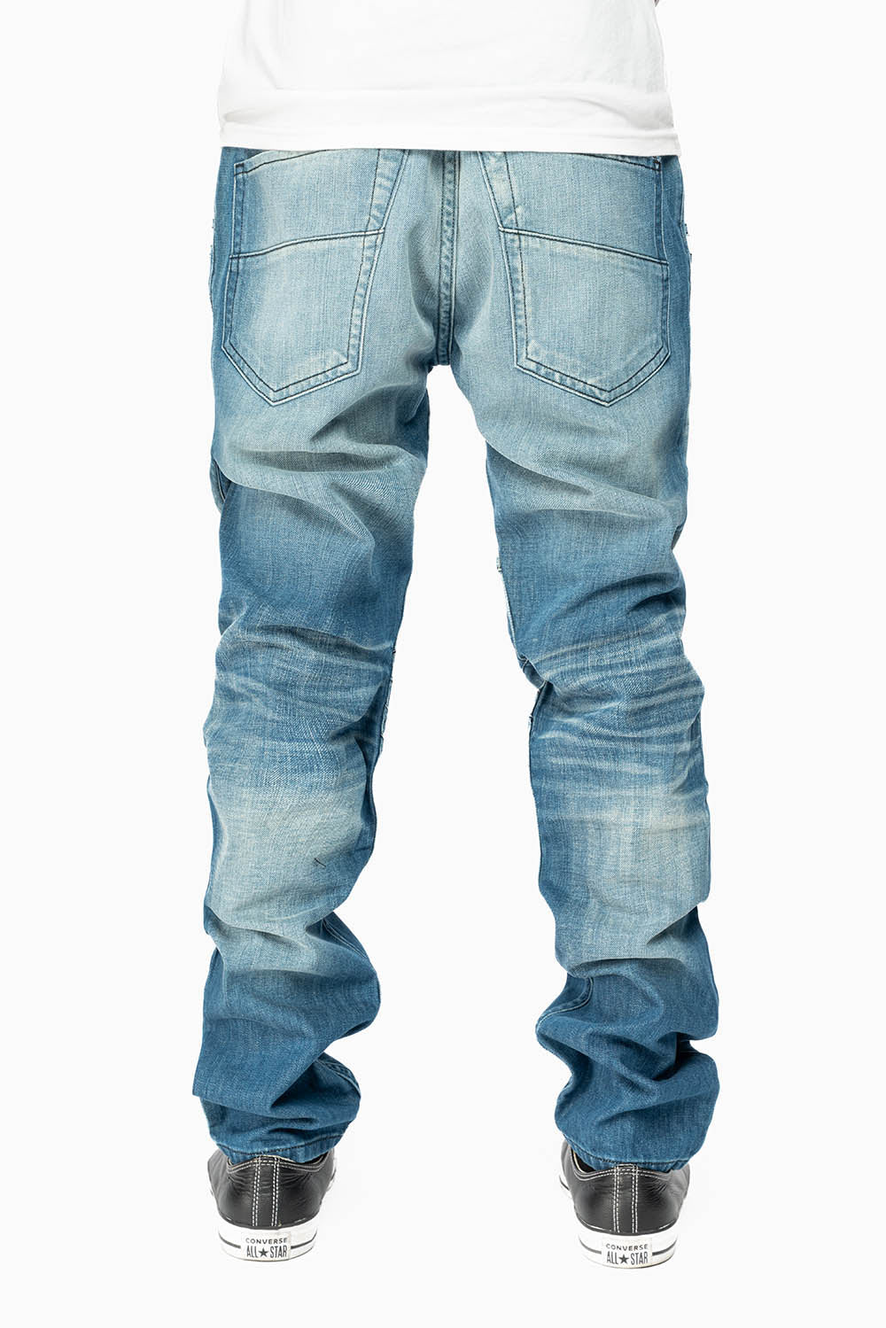 ROBINS RED LABEL BIKER JEANS IN MEDIUM BLUE WASH - Image 2