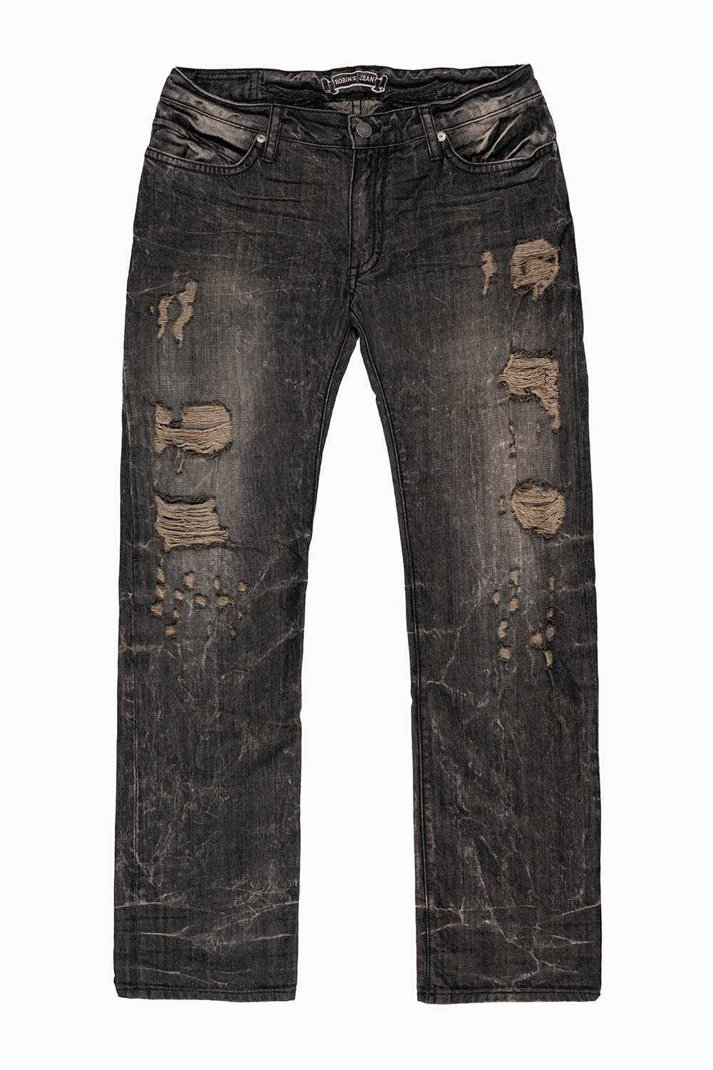 ROBIN'S STRAIGHT LEG JEANS  BROKEN WASH WITH FULL EMBELLISHED BACK POCKETS WITH  CRYSTALS - Image 10