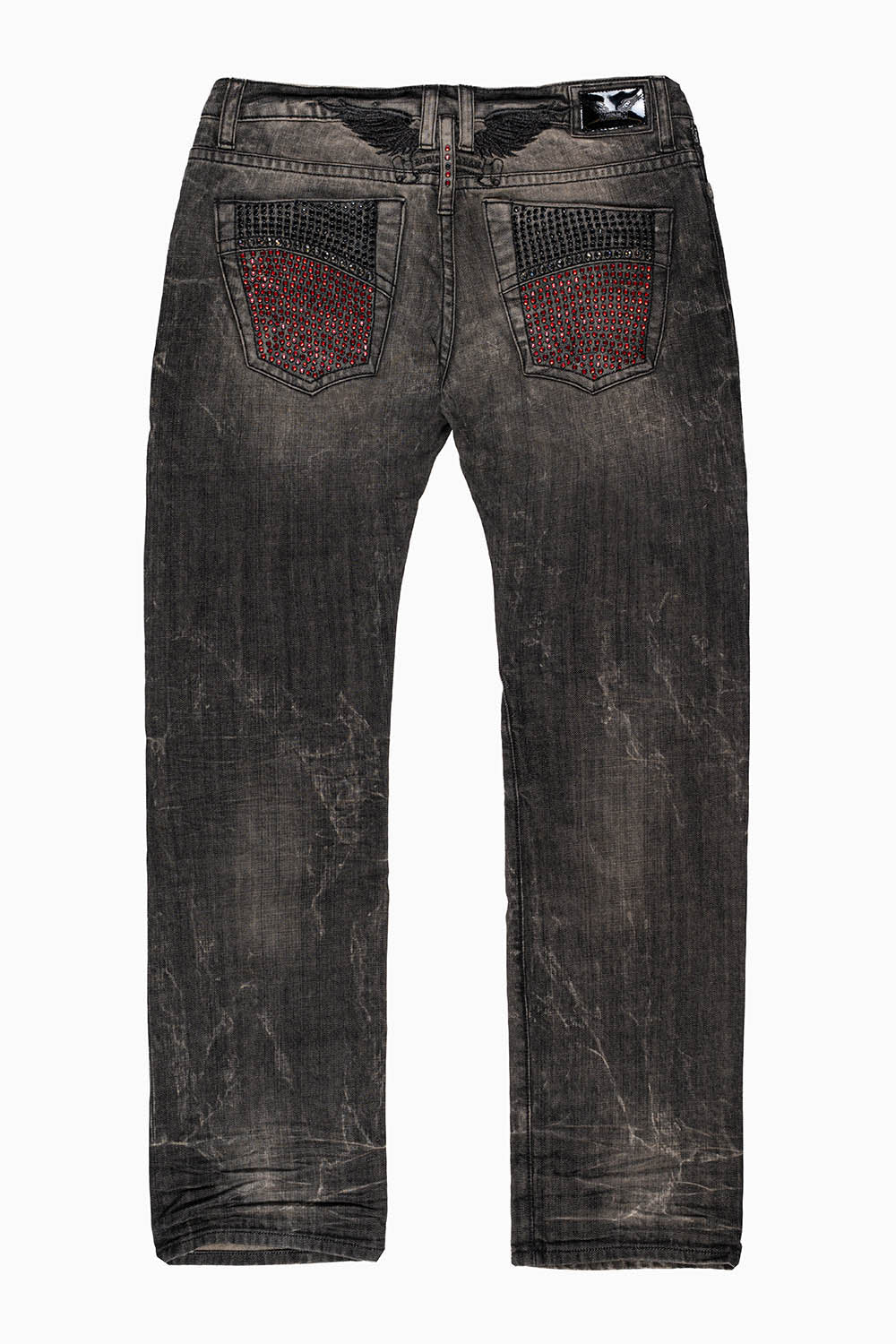 ROBIN'S STRAIGHT LEG JEANS  BROKEN WASH WITH FULL EMBELLISHED BACK POCKETS WITH  CRYSTALS - Image 9