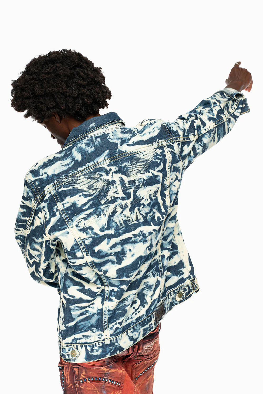 SALT INDIGO JEAN JACKET EMBELLISHED WITH SAPPHIRE  CRYSTALS - Image 2