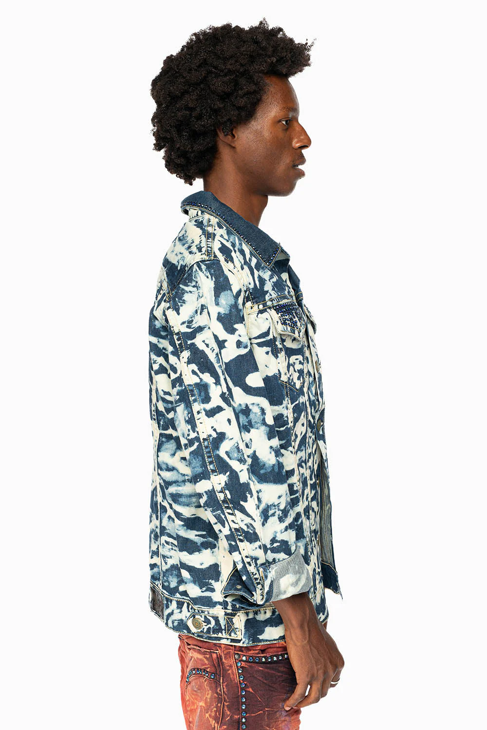 SALT INDIGO JEAN JACKET EMBELLISHED WITH SAPPHIRE  CRYSTALS - Image 6