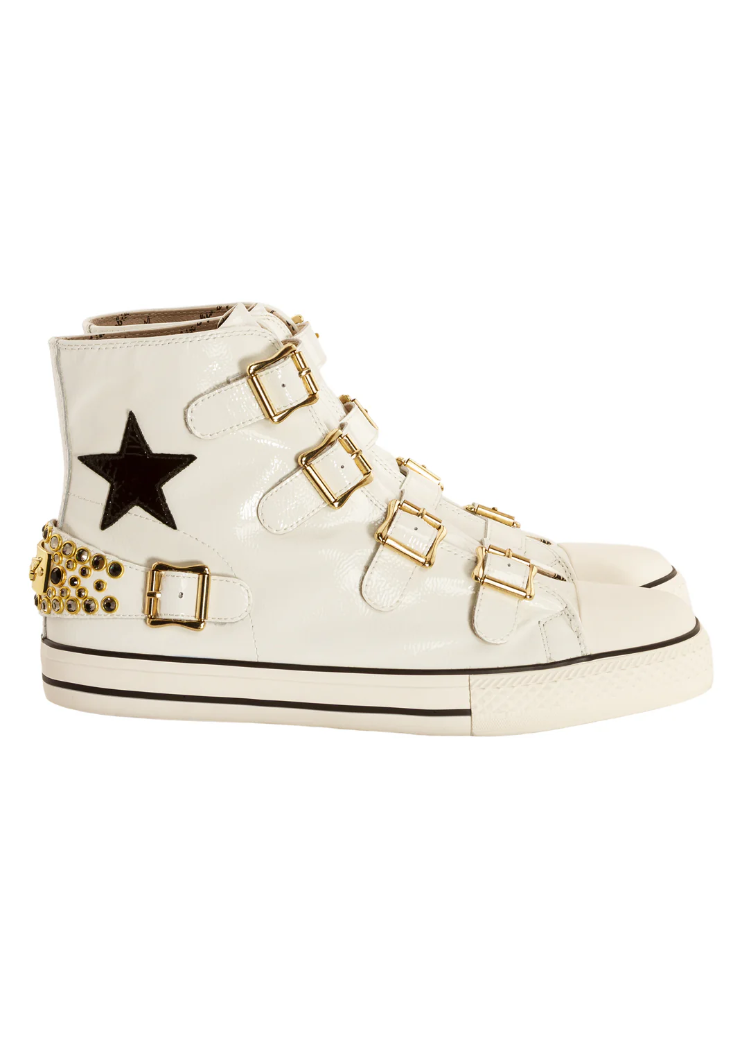 TEAM ROBIN HIGH TOP IN WHITE W/ CRYSTALS - Image 4
