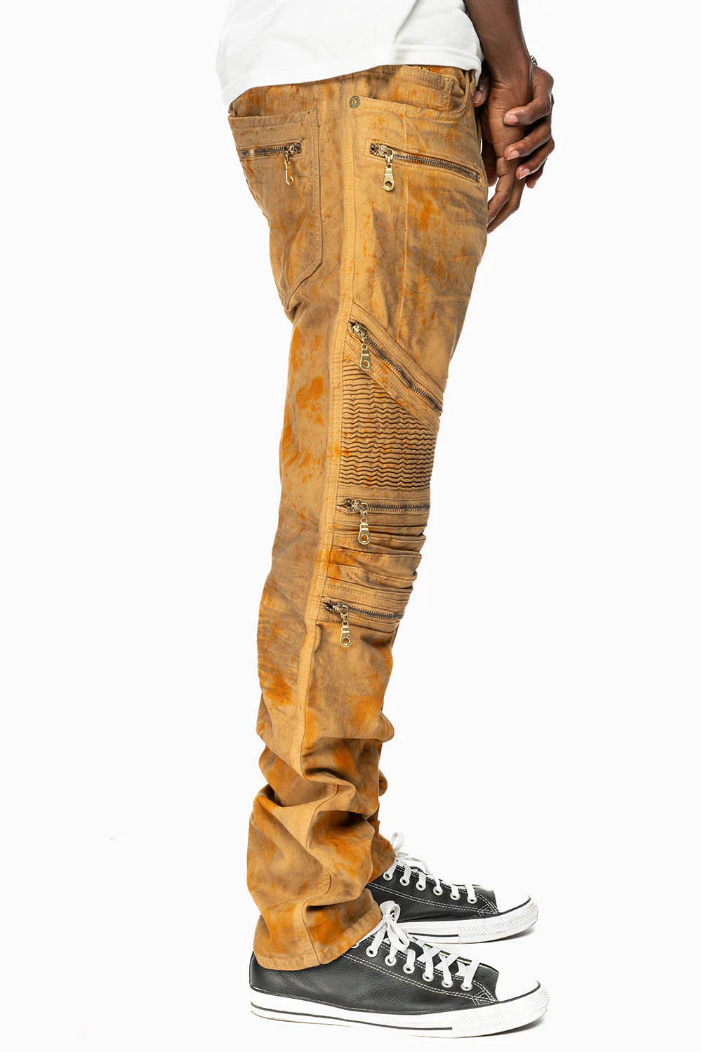 MENS THE SHOW BIKER JEANS IN SPRUS WASH - Image 2