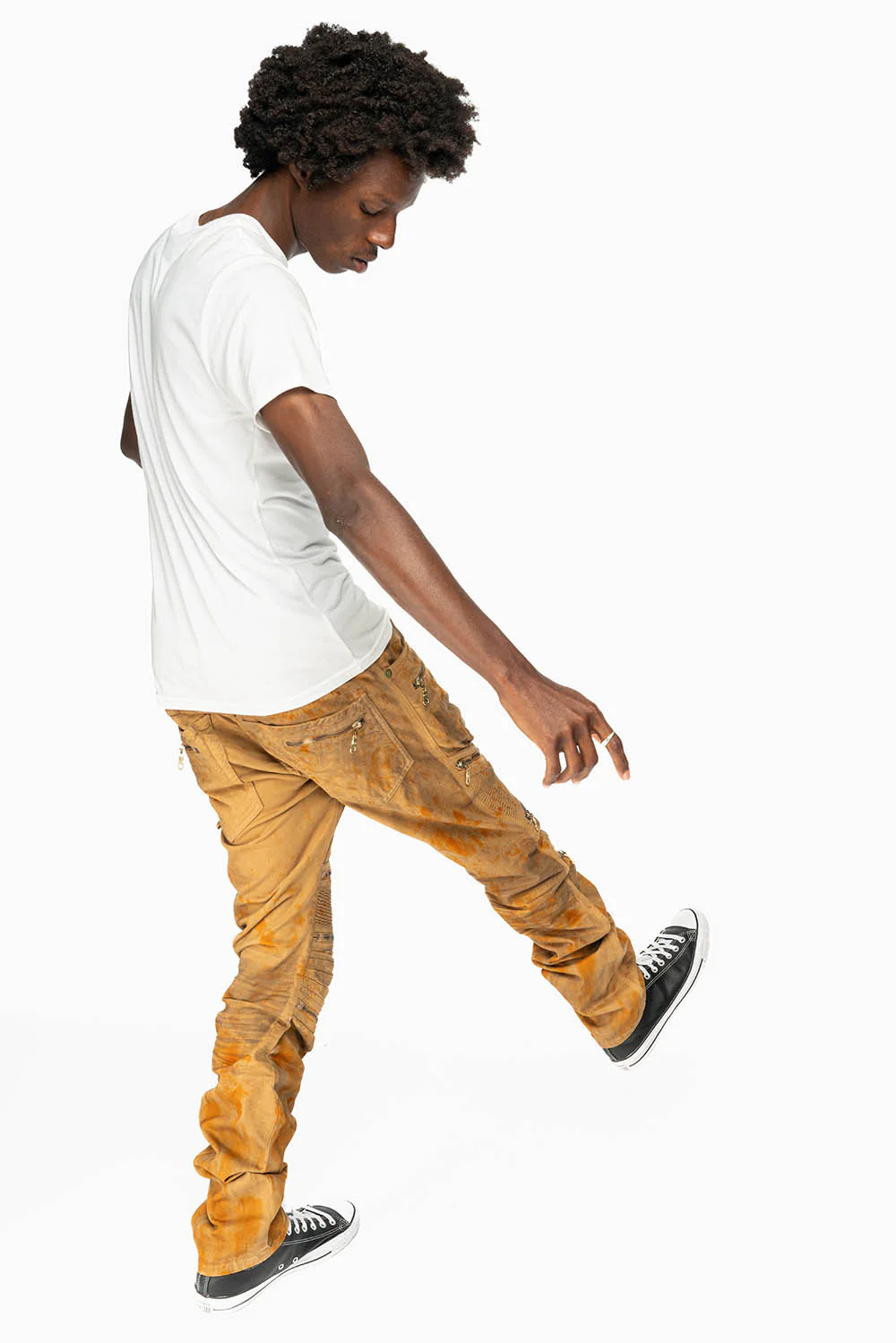 MENS THE SHOW BIKER JEANS IN SPRUS WASH - Image 5