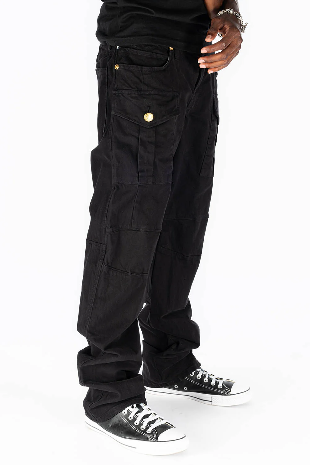 BOMBER POCKET PANTS IN BLACK - Image 2