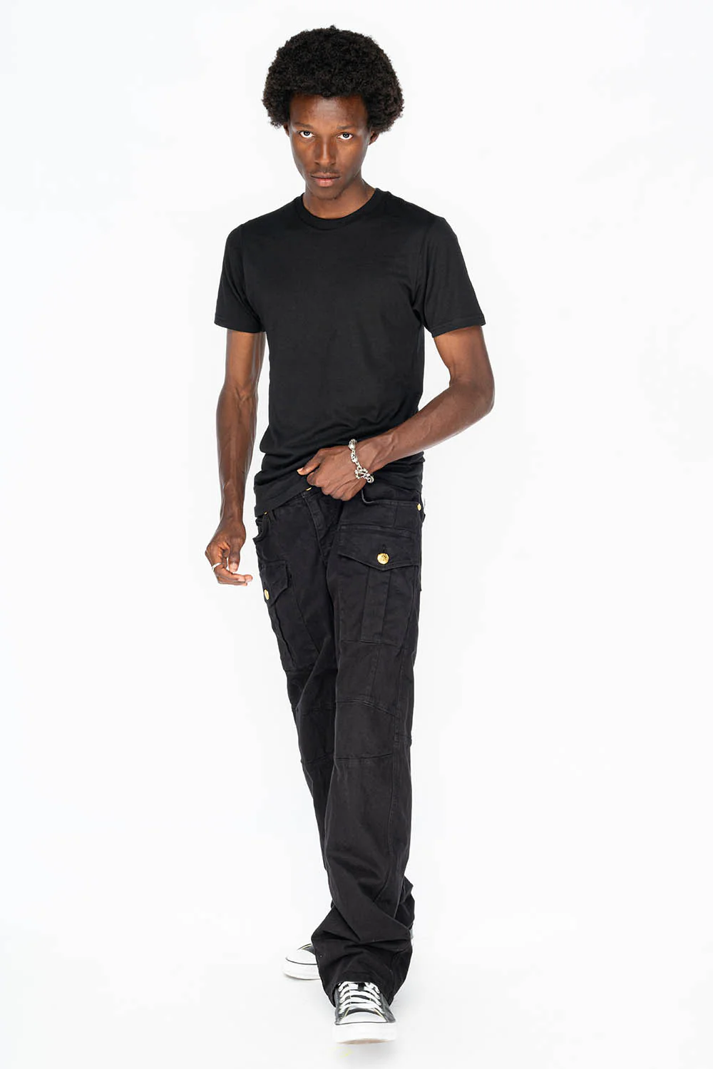 BOMBER POCKET PANTS IN BLACK - Image 4
