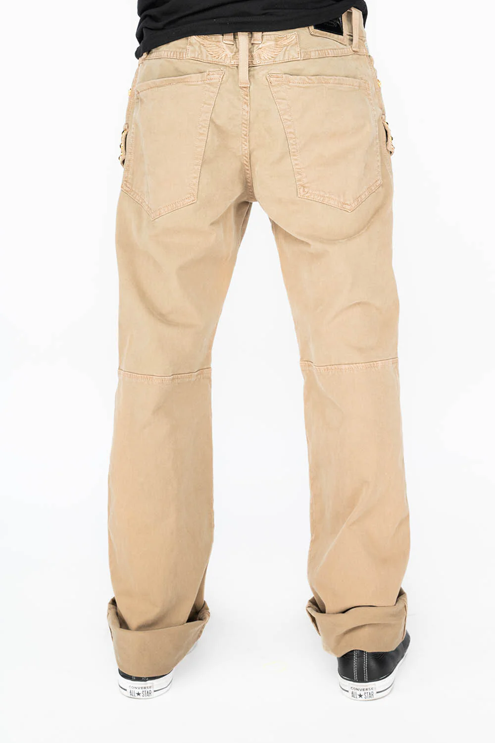 BOMBER POCKET PANTS WITH CRYSTALS IN BEIGE - Image 4