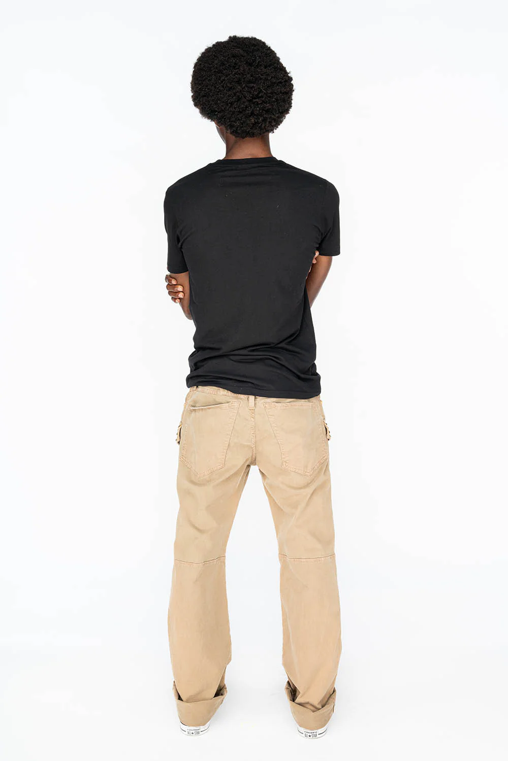 BOMBER POCKET PANTS WITH CRYSTALS IN BEIGE - Image 5